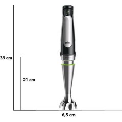 MultiQuick 7 Stabmixer MQ 7000X - Powerful 1000W Black Stainless Steel Hand Blender for Effortless Cooking